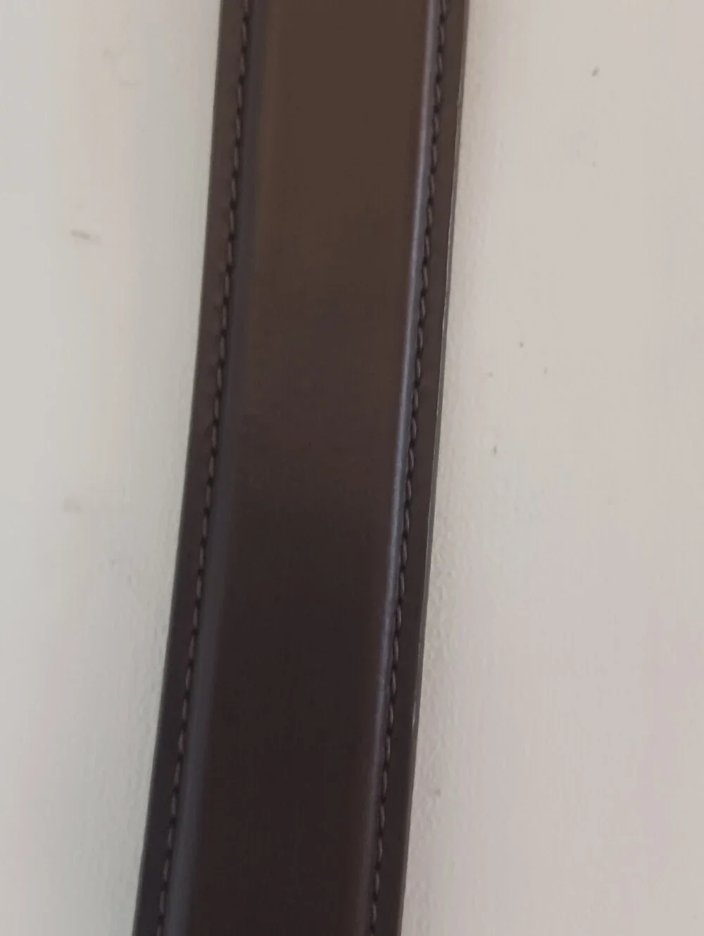 L.L. Bean Men's Size 44 Brown Genuine Leather Belt Brass Buckle Made In USA